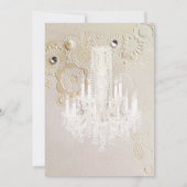 フォーマルでエレガントなスワールシャンデリア vintage ウェディング 招待状 (裏面)