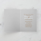 フォーマルでエレガントなパリのスワール ヴィンテージ ウェディング シーズンカード (内部)