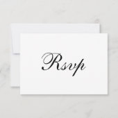 フォーマルでクラシカルな黒と白の結婚式 出欠カード (裏面)