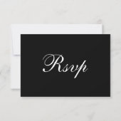 フォーマルでクラシカルな黒の結婚式 出欠カード (裏面)