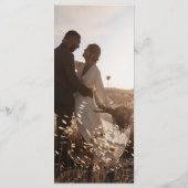 フォーマルでシンプルな写真の結婚式 メニュー (裏面)