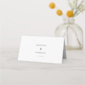 フォーマルでシンプルな結婚式の折りたたみ式カード プレイスカード (裏面)