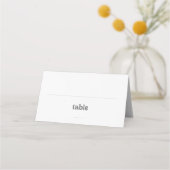フォーマルでシンプルな結婚式の折りたたみ式カード プレイスカード (正面)