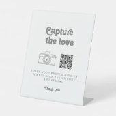 フォーマルでシンプルなCapture the Love ウェディング 台座サイン (正面)