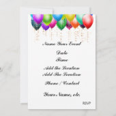 フォーマルで楽しい招待状 招待状 (裏面)