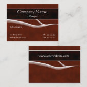 フォーマルなあずき色の名刺 名刺 (正面/裏面)