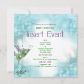 フォーマルなエレガントなビジネス開始 招待状 (裏面)