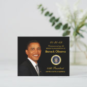 フォーマルなオバマの就任式のパーティの招待状- インビテーションポストカード (スタンド正面)