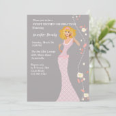 フォーマルなガウンの10代のな招待状 招待状 (スタンド正面)