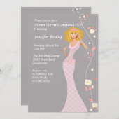 フォーマルなガウンの10代のな招待状 招待状 (正面/裏面)