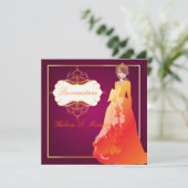 フォーマルなキンセアニェラ/キンセアニョスプリンセス 招待状 (スタンド正面)