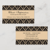 フォーマルなダマスク織の名刺 名刺 (正面/裏面)