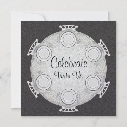 フォーマルなディナーの招待状 招待状 (正面)