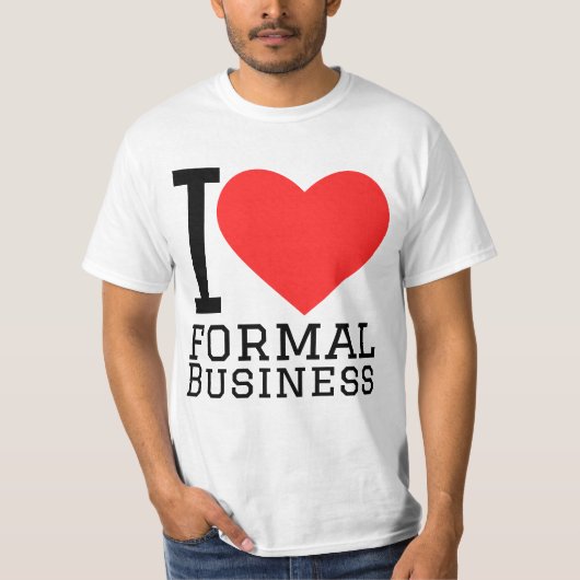 フォーマルなビジネスの好きな人 Tシャツ (正面)