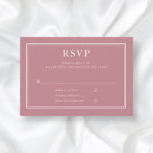 フォーマルなピンクの結婚式RSVPカード 出欠カード