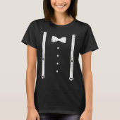 フォーマルなブラックタイのドレスコード パーティーの蝶ネクタイ Tシャツ (正面)