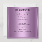 フォーマルなブラックタイの誕生日パーティー招待状 招待状 (正面)