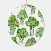フォーマルなブロッコリー- セラミックオーナメント (左)