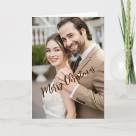 フォーマルなホリデーグリーティング、5" x 7" 折りたたみカード カード