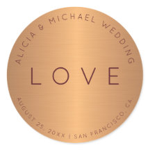 フォーマルなラグジュアリー カッパー ゴールド バーガンディ 結婚式 愛