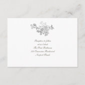 フォーマルな偽エンボス加工の芍薬アイボリー結婚式の招待状セット エンクロージャーカード (正面)