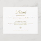 フォーマルな冬の枝のホリデーウェディングの詳細 エンクロージャーカード (正面)