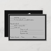 フォーマルな募金活動の応答 出欠カード (正面/裏面)