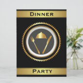 フォーマルな夕食のパーティの招待状のテンプレート 招待状 (スタンド正面)