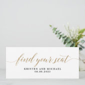 フォーマルな席次表 ウェディング 席次案内カード 招待状 (スタンド正面)