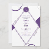 フォーマルな幾何学的な招待状 招待状 (正面)