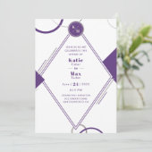 フォーマルな幾何学的な招待状 招待状 (スタンド正面)