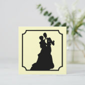 フォーマルな準正装の正方形のパーティの招待状 招待状 (スタンド正面)