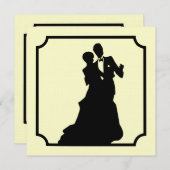 フォーマルな準正装の正方形のパーティの招待状 招待状 (正面/裏面)