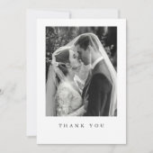 フォーマルな結婚式の写真の御礼カード - エレガントなデザイン サンキューカード (正面)