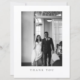 フォーマルな結婚式の写真の御礼カード クラシック