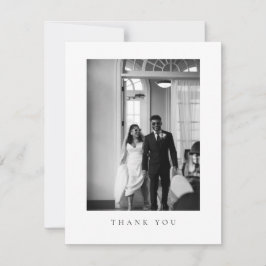 フォーマルな結婚式の写真の御礼カード クラシック サンキューカード