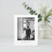 フォーマルな結婚式の写真の御礼カード クラシック サンキューカード (スタンド正面)