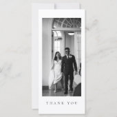 フォーマルな結婚式の写真ストリップ サンクスカード (正面)