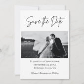 フォーマルな結婚式の写真 セーブザデート (正面)