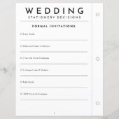フォーマルな結婚式の招待状 文房具 ページ (裏面)