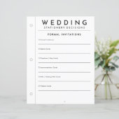 フォーマルな結婚式の招待状 文房具 ページ (スタンド正面)