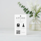 フォーマルな結婚式の服装ガイドQR エンクロージャーカード (スタンド正面)