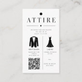 フォーマルな結婚式の服装ガイドQR エンクロージャーカード (正面)