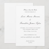 フォーマルな結婚式 セーブザデート (正面/裏面)