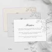 フォーマルな胡蝶蘭の伝統的な結婚式のエクリュ エンクロージャーカード