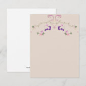 フォーマルな花のガーランド招待状 招待状 (正面/裏面)