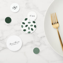 フォーマルな花の熱帯緑の葉の結婚式の紙吹雪 コンフェッティ