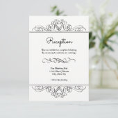 フォーマルな花の装飾 - レセプションの招待状 招待状 (スタンド正面)