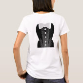フォーマルな蝶ネクタイのかわいいTシャツ Tシャツ (裏面)