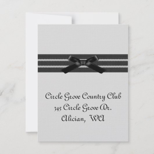 フォーマルな誕生日の招待状 招待状 (裏面)